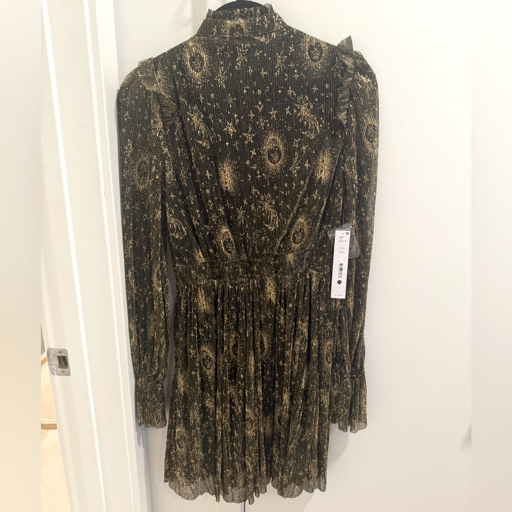 Wicked X Aqua Celestial gold/black dress - Picture 7 of 7